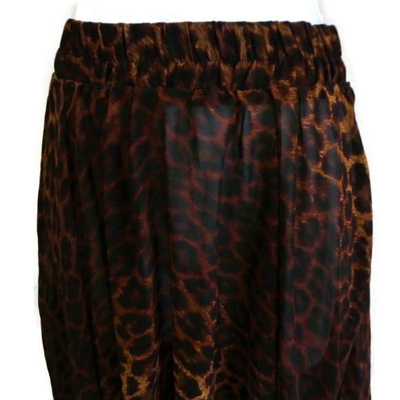 Vintage Skirt Animal Leopard Full Circle Sheer S M - Picture 3 of 7